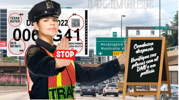 Cómo verificar una placa temporal en Texas