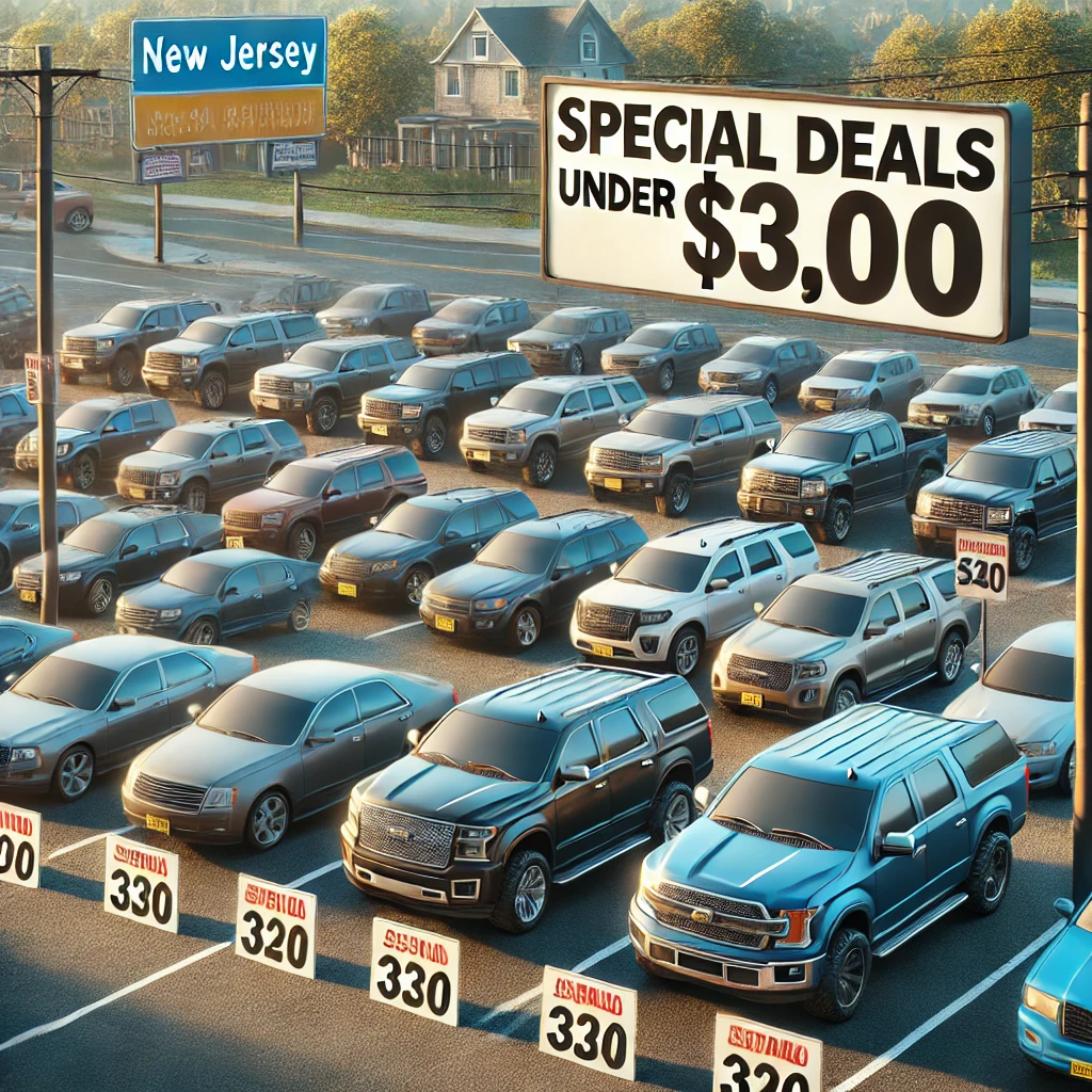 Concesionario de autos usados en New Jersey con una amplia selección de vehículos en venta, incluyendo opciones asequibles y autos 4x4.