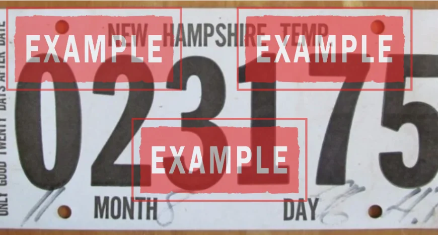 La placa temporal New Hampshire es un documento de papel que debe colocarse visiblemente en el vehículo. Debido al corto plazo de 20 días que otorga el estado, la información de vencimiento es lo más crítico.