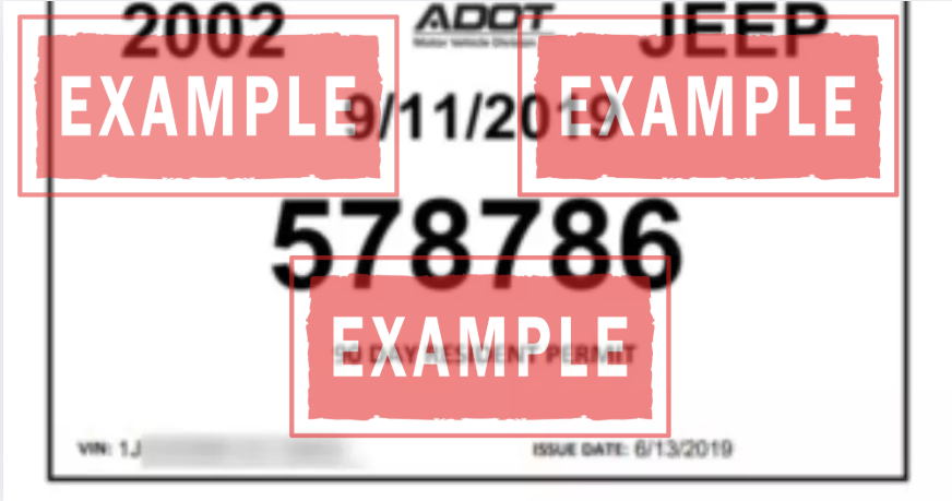 El permiso de placas temporales Arizona se presenta generalmente como un documento impreso en papel o cartulina. El ejemplo más común es la Placa de Registro Temporal (TRP) de 45 días, emitida por el concesionario: este es un documento de papel que se adhiere o se fija al área de la placa trasera del vehículo. Otros tipos de placas temporales Arizona, como el permiso de 30 días o el de 90 días obtenido a través de AZ MVD Now, también son documentos impresos que deben llevarse en el vehículo o colocarse en el lugar visible de la placa, sirviendo como prueba física de que has iniciado el proceso de como sacar placas temporales Arizona de forma legal.