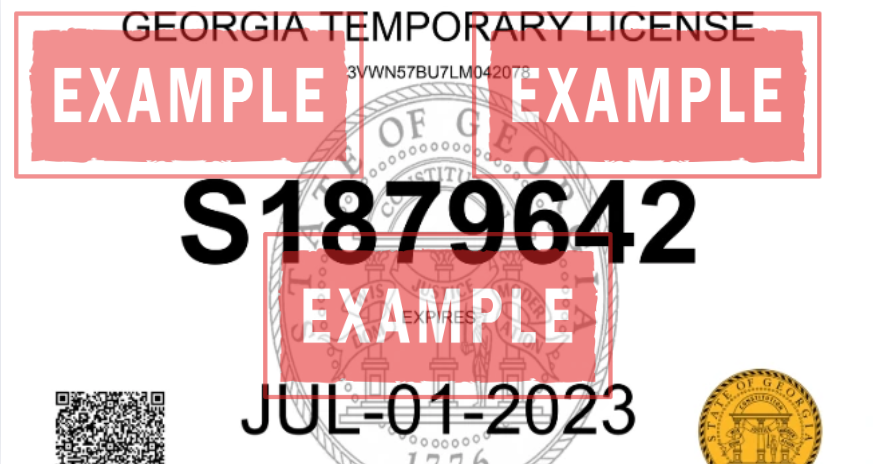 ejemplo placa temporal georgia Las placas temporales en Georgia son tu permiso legal para conducir inmediatamente después de comprar un vehículo, garantizando tu cumplimiento ante el DDS mientras se finaliza el registro permanente. Te permiten circular con tranquilidad, ya que la ley del estado exige esta identificación provisional.
